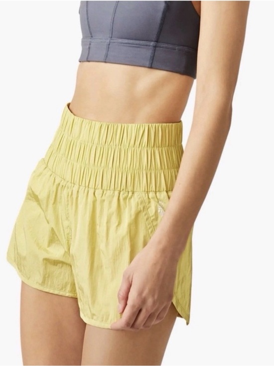 FP Movement by Free People Pants - NWOT FP Movement by Free People High-Waist “The Way Home” Shorts in Yellow
